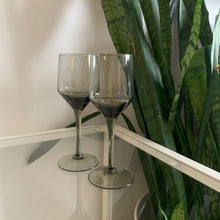Load image into Gallery viewer, Set of 2 Vintage Brown Smoke Port Wine/Grappa Glasses
