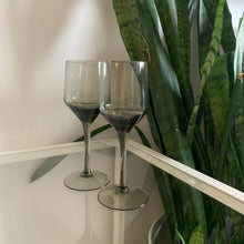 Load image into Gallery viewer, Set of 2 Vintage Brown Smoke Port Wine/Grappa Glasses
