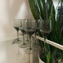 Load image into Gallery viewer, Set of 2 Vintage Brown Smoke Port Wine/Grappa Glasses
